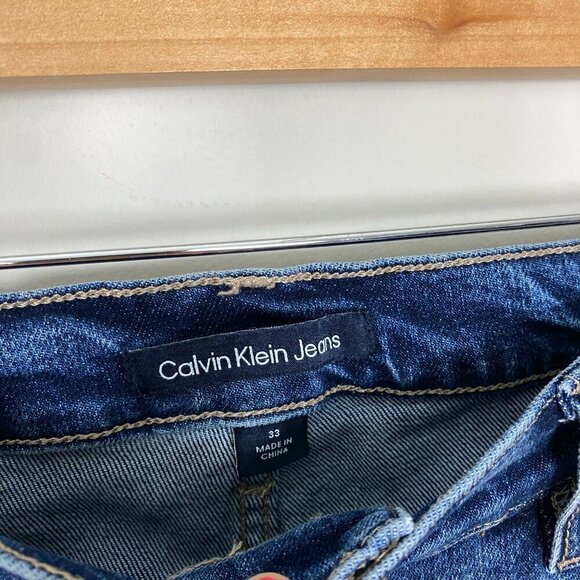 Calvin Klein Jeans High Rise 90s Fit Womens 33 Medium Wash Blue - Picture 2 of 7